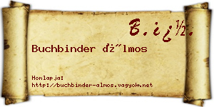 Buchbinder Álmos névjegykártya